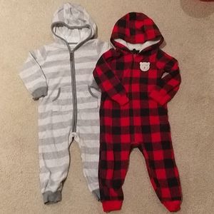 24 month fleece zipper jumpsuits